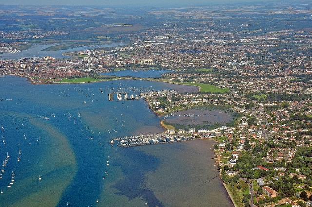 Heli 6.9.15-142.jpg - POOLE HARBOUR FROM FRONT SEAT OF HELICOPTER ON A CLEAR SUNDAY - 6.9.05